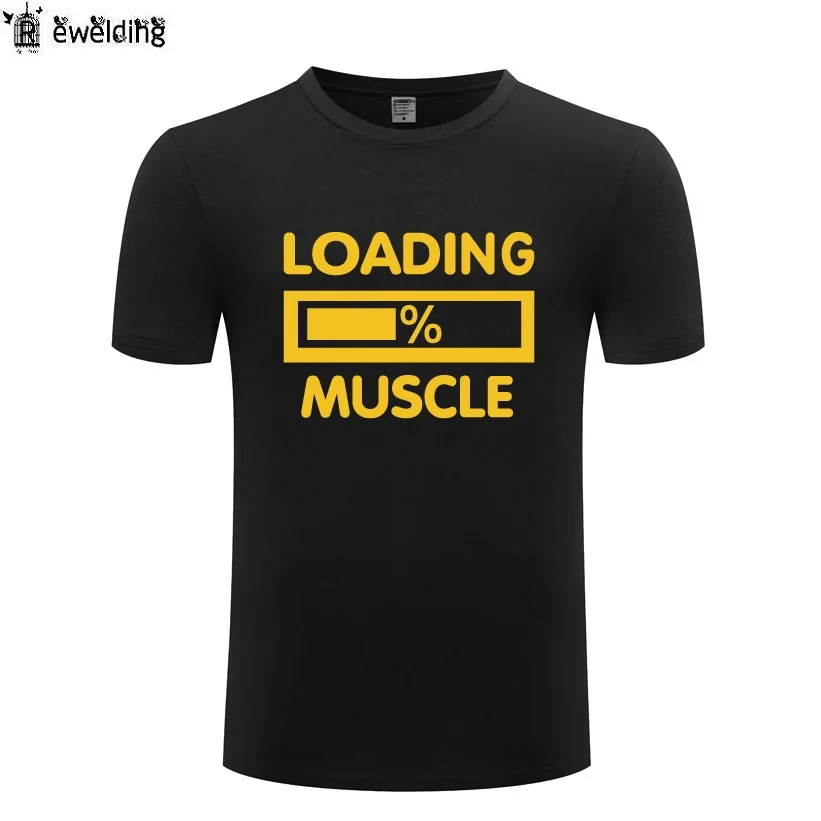 

Loading Muscle Slogan T Shirt Men Novelty Cotton Short Sleeve Funny Tshirt Streetwear Fitness T-Shirt for Men Women Gift Top Tee