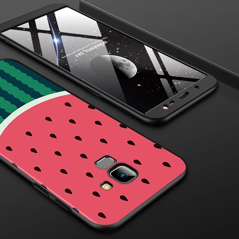 

watermelon banana For Samsung Galaxy J2 J3 J4 Core J5 J6 J7 J8 Prime Duo Plus 2018 2017 2016 Black Phone Case