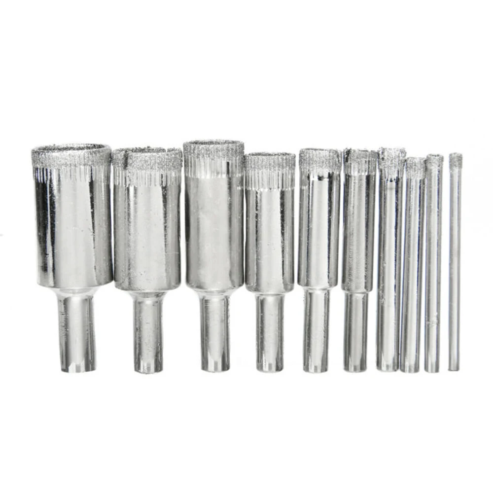 

Glass Drill Bit Set Diamond Core Hole Saw Cutting Tools Coring Tile Porcelain 10