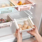 1 шт. Кухня выдвижной органайзер для холодильника слайд холодильник ящик держатель Кухня Морозильный шкаф с выдвижными ящиками Полка Space Saver