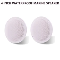 guzare 4inch waterproof marine speakers dual full range stereo white outdoor boat speaker 120w for utv atv spa yacht motorcycle