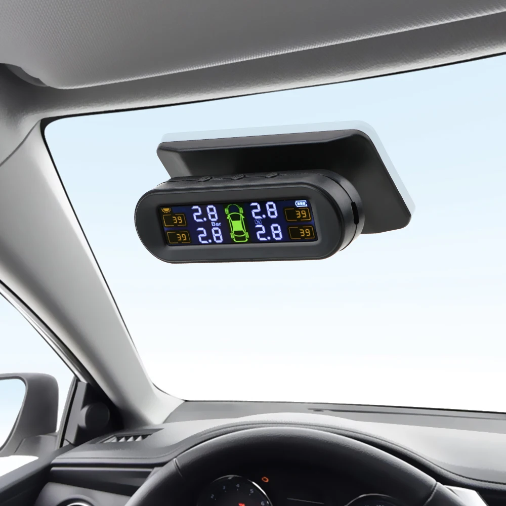 

Waterproof Solar Power Car TPMS Tire Monitoring Pressure Display Alarm Monitor Charging Temperature Warning auto accessories