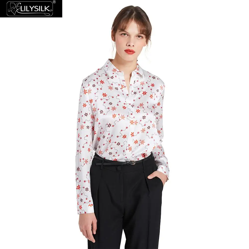 Шелковая блузка LilySilk 22 мм Женская распродажа бесплатная доставка | одежда