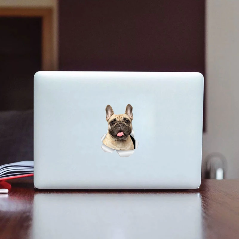 

S30961# Self-adhesive Decal Loveable French Bulldog Car Sticker Motorcycle Laptop Waterproof Auto Decors on Bumper Rear Window