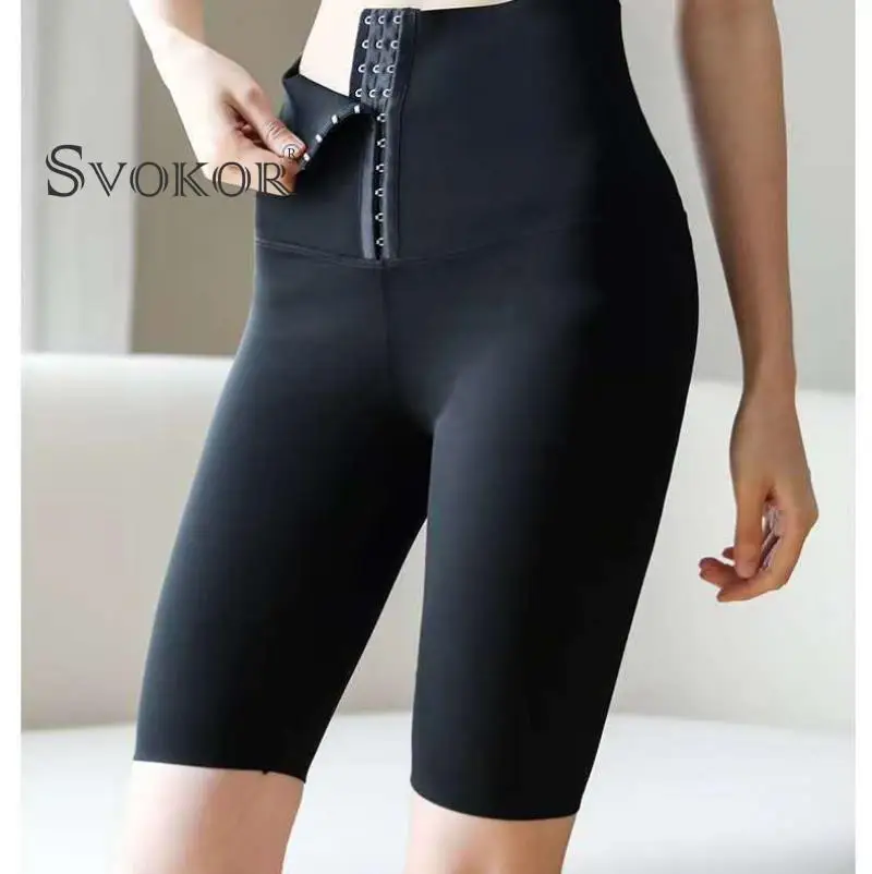 

SVOKOR High Waist Slim Shorts Women Biker Short Gym Running Workout Shorts Tummy Control Push Up Fitness Sportswear Summer