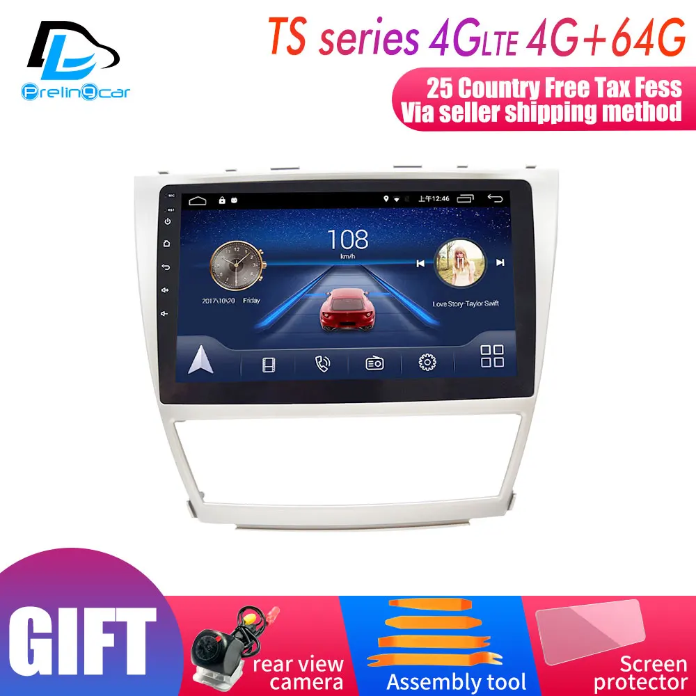 4G Lte Android 9,0 gps Мультимедийная навигационная система для Toyota Camry 2009-2011 лет автомобильный dvd-плеер Подушка подголовник радио - Цвет: TS player 4G64G