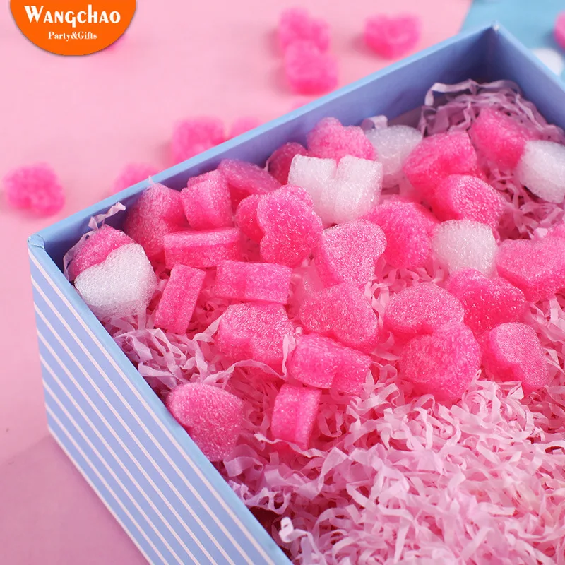 

2kg Pink Mini Heart Love Beads Foam Strip Slime Gift Box Fluffy Slime Filler Sludge Clay Packing Wedding Flower Box Filler