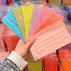 Маска для лица одноразовая цветная, 3 слоя, 50100 шт.