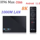 ТВ-приставка H96 MAX RK3566, Android 11,0, четырехъядерный процессор, 64 бита, 8 ГБ, 64 ГБ4 ГБ, 32 ГБ, LAN, 1000 Мбит, 2,4 ГГц, Двойной Wi-Fi, BT4.0, 4K, Full HD, медиаплеер