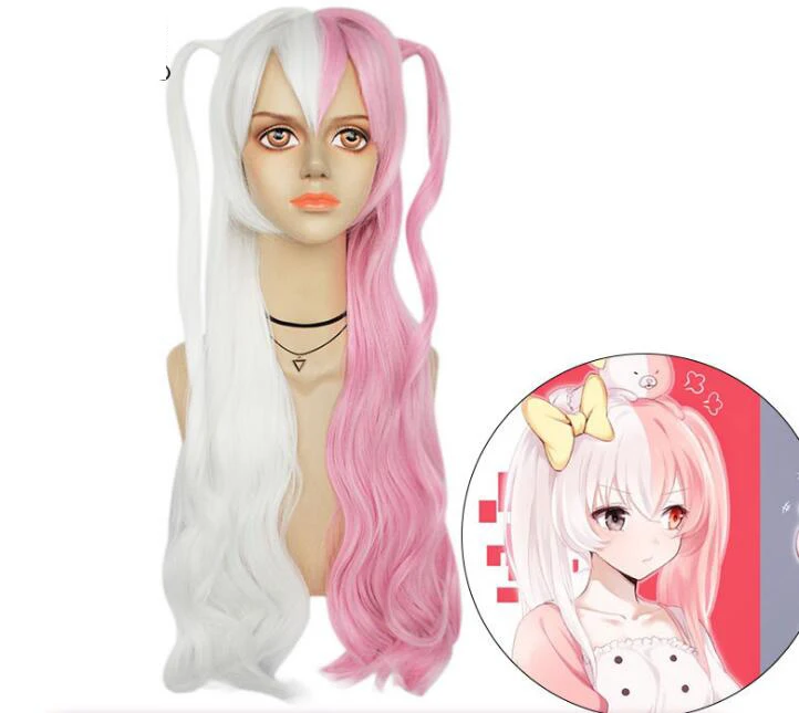 

Anime Women Long Wig Cosplay Danganronpa Monomi Costume Super Dangan Ronpa Heat Resistant Synthetic Hair Carnival Party Wigs