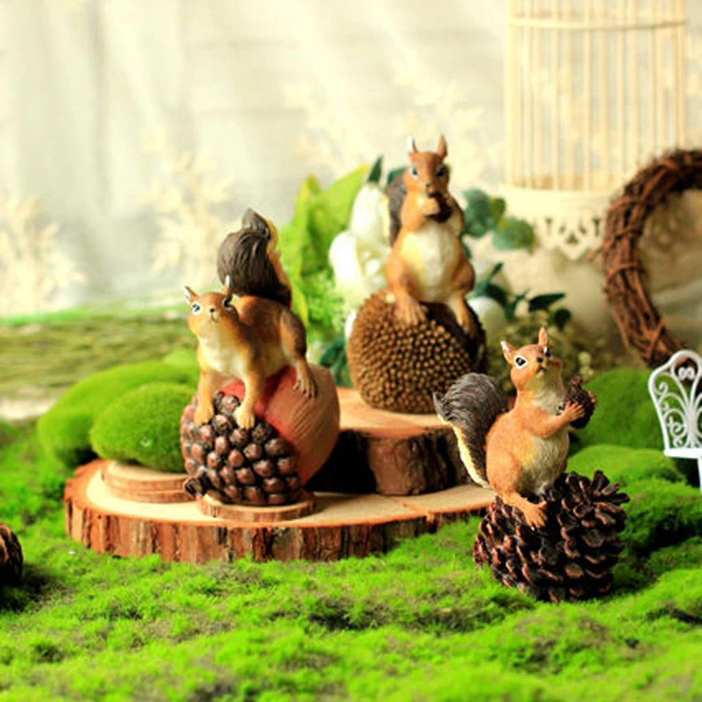 

Simulation Animal Model Resin Squirrel Statue Animal Model Home Office Garden Patio Sculpture Ornaments Collectibles