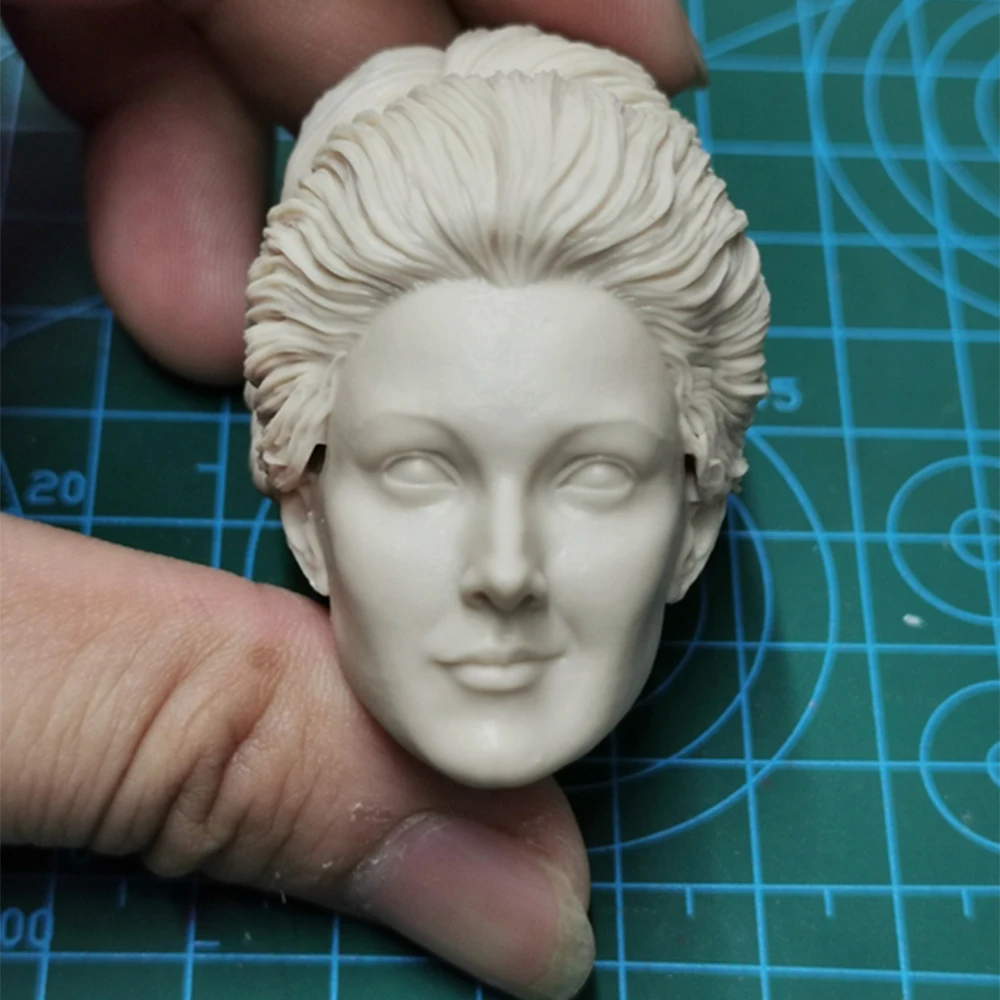 

1/6 Scale Female Uncolored Prototype Head Sculpture Smile Beauty fit For 12'' Action Figure Body for Panting