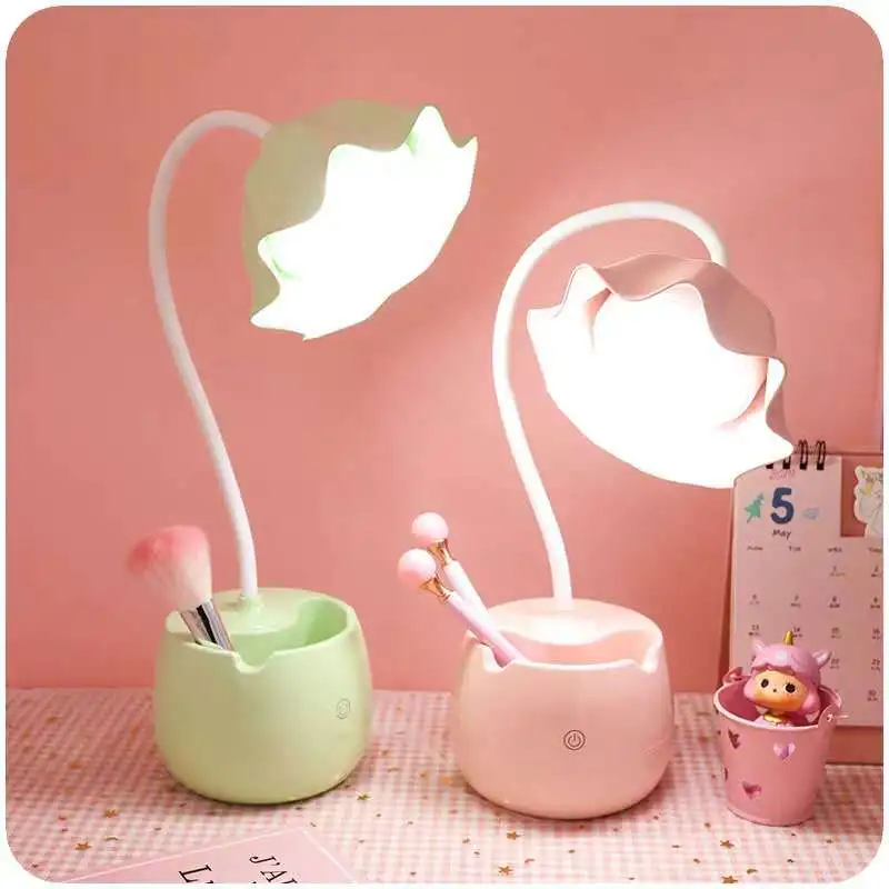 

3 Lights Adjustable Desk Lamp Eye Protection Learning Led Charging Student Dormitory Bedroom Bedside Lamp Writing to Prevent