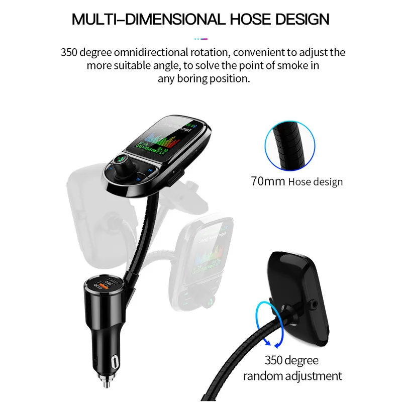 Зарядное устройство QC3.0 с двумя USB-портами для прикуривателя Быстрая