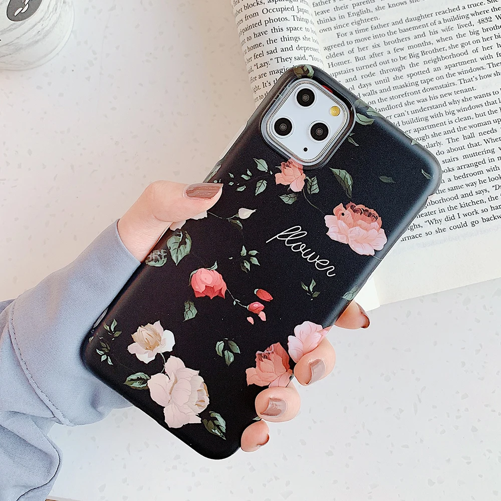 c LOVECOM чехол для телефона для iPhone 11 Pro Max XR XS Max X 8 7 6 6S Plus Ретро цветок и листья мягкий IMD Телефон задняя крышка чехол s Coque - Цвет: c