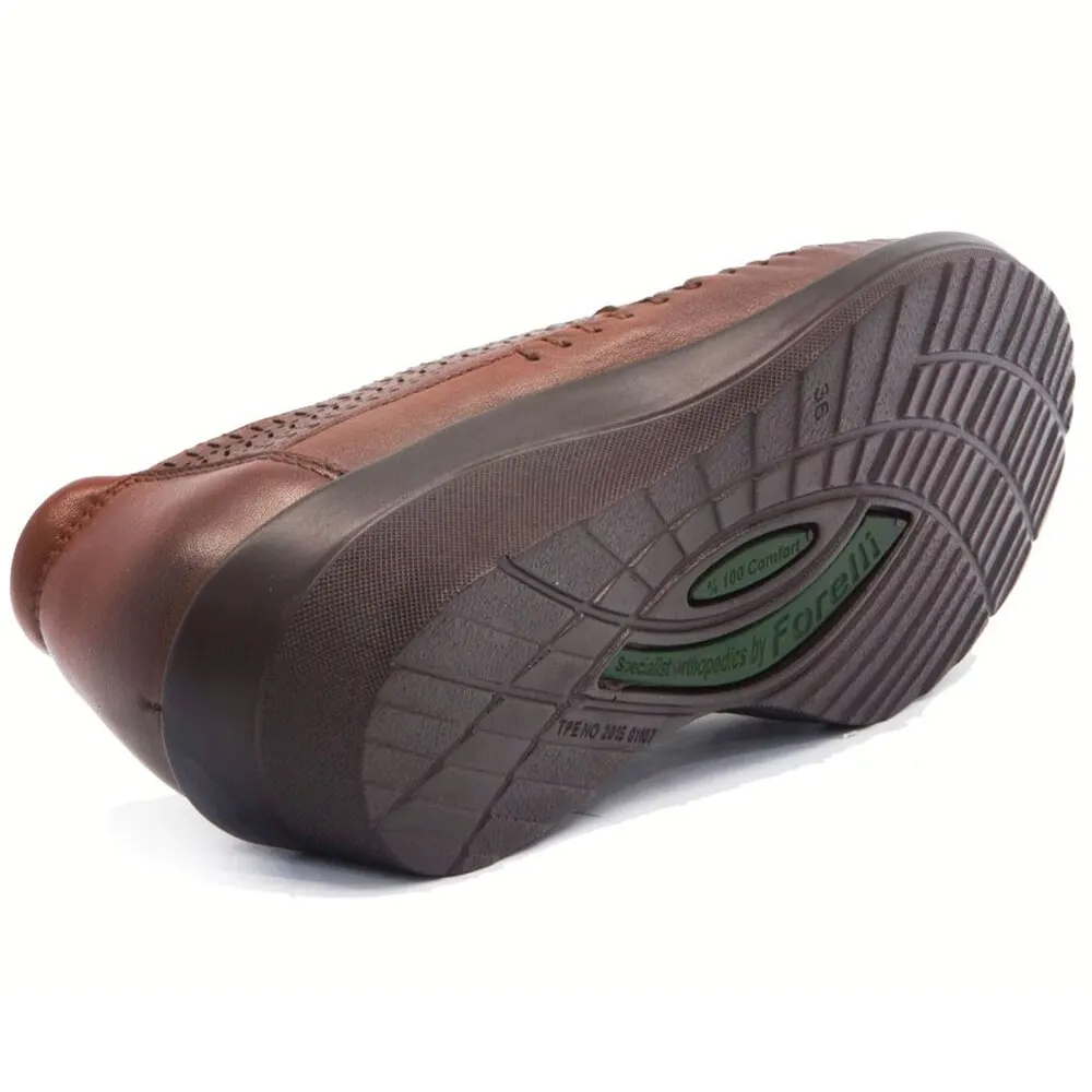 Women's Brown Genuine Leather Casual Shoes FRL26202TABA