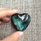 Натуральный кристалл лунный камень в форме сердца, искусственный кварц, лабрадорит, пальмовый камень, домашние настольные украшения, украшение для книжной полки