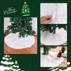 Белая фланелевая юбка на рождественскую елку, супер мягкая юбка из искусственного меха для рождественской елки, Новогоднее украшение для дома и вечеринки, 7890122152 см