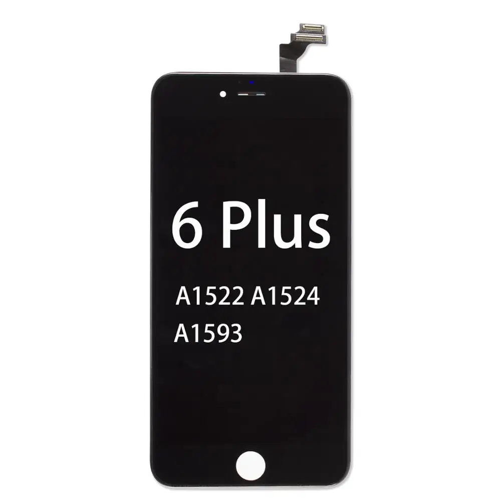 for 6 Plus Black Черный/белый класс AAA+ ЖК-дисплей для iPhone 5 5S 6 6 S 7 3D сенсорный дигитайзер сборка экрана Ecran Замена+ закаленное стекло - Цвет: for 6 Plus Black
