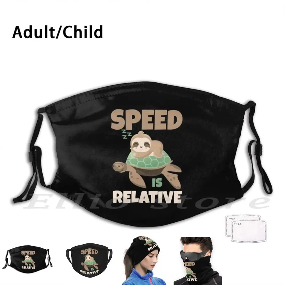 

Моющийся фильтр Speed Is относительной ленивости с принтом черепахи смешная маска ленивая черепаха теория скорости относительной релятивност...