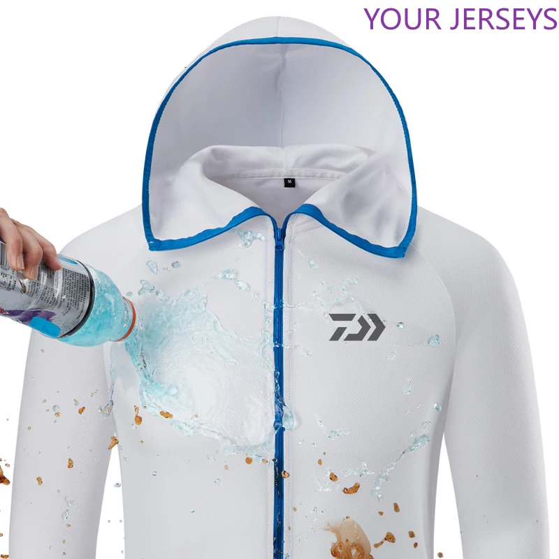 

Fishing Clothes Tech Hydrophobic Clothing Brand Listing Casual Kleding Outdoor Camping Hooded Jackets Ice Silk Waterproof