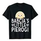Футболка Babcia Little Pierogi, польская гордость, Польша, динагусная футболка, индивидуальная женская футболка, Хлопковая мужская футболка