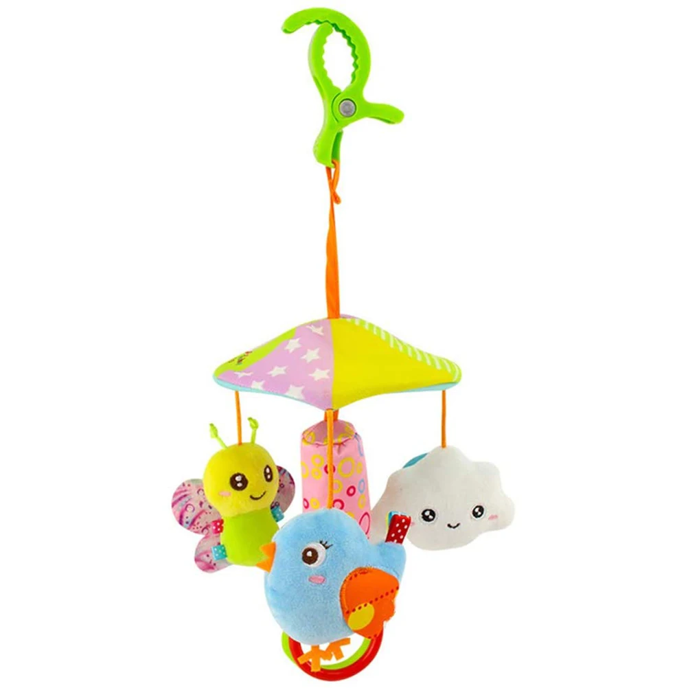 Детская погремушка для кровати с мультяшным животным вращающаяся детской