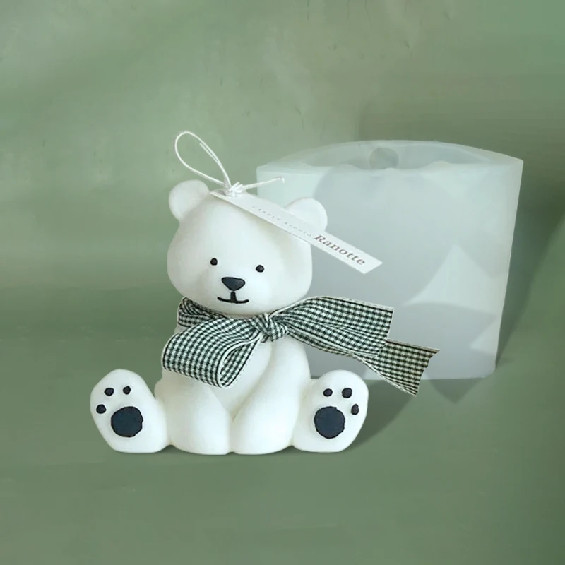 

3D Silicone Mold DIY Bear Animal Mold Cake Decorating Tools Aromatherapy Making Handmade Wax Molds Cake Chocolate Dessert Mold