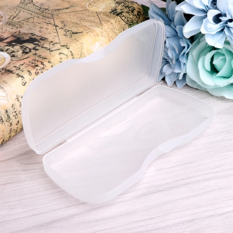 

Portable Transparent Shell Case Protector Box For Clip-on Flip-up Len Glasses 06N