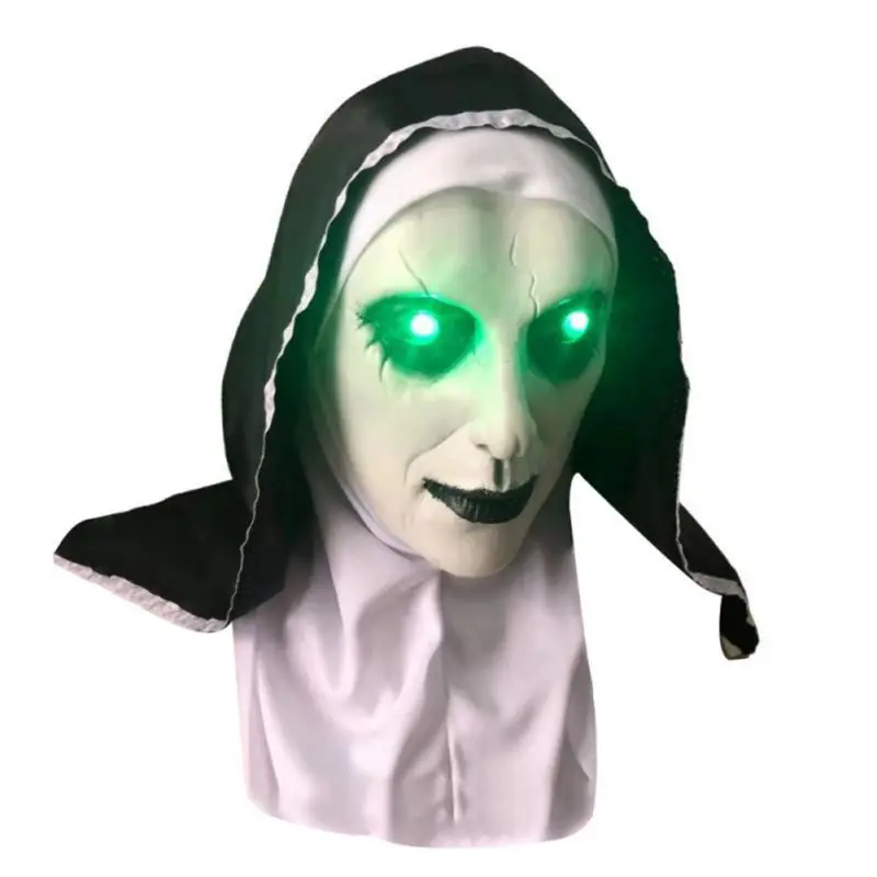 Маска монахиня светящаяся маска ужасная гримаса с изображением из фильма ужасов