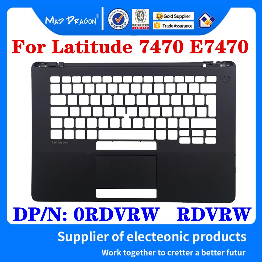 

New Original 0RDVRW RDVRW AP10DL000600 For Dell Latitude 7470 E7470 Laptop Replacement UK Palmrest Upper Cover Case Shell