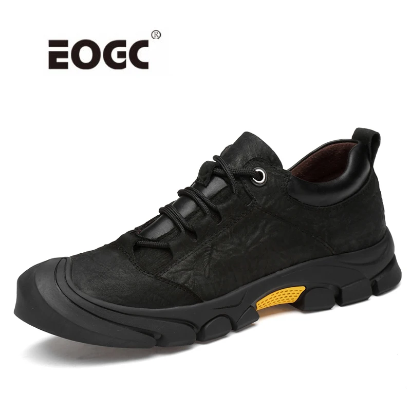 

Обувь из натуральной кожи, Мужская дышащая повседневная обувь на шнуровке, удобная модная уличная мужская обувь на плоской подошве