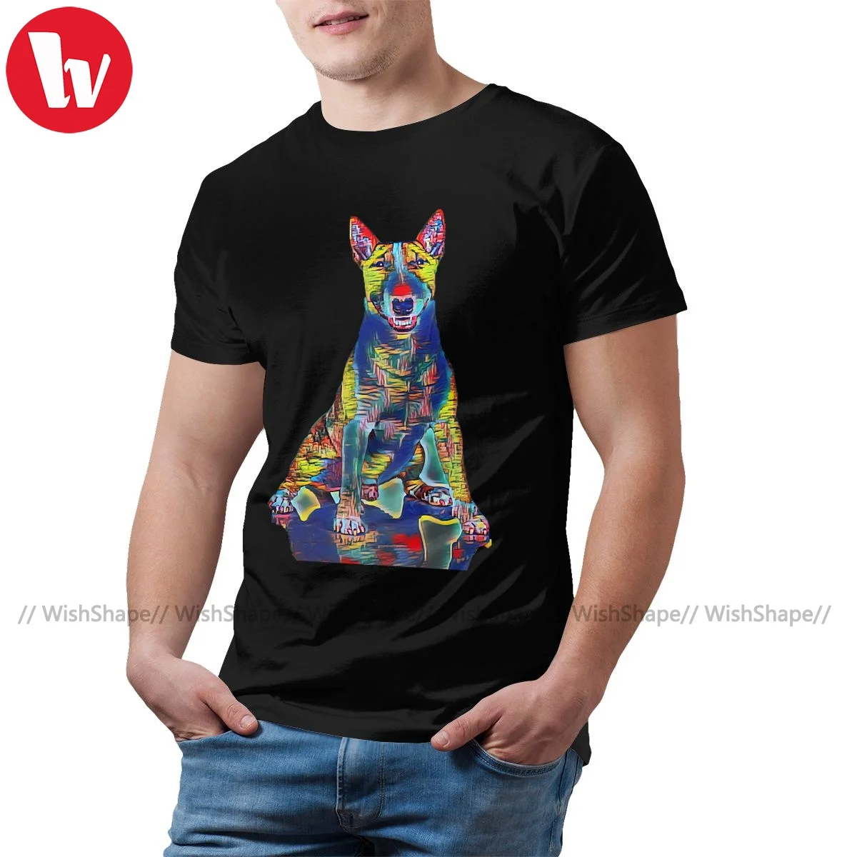 

Bullterrier T Shirt Cute Cotton Classic T-Shirt Short Sleeve Printed Tee Shirt 5xl Man