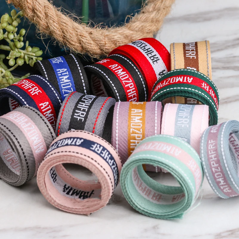 5 yards/lots Letter Embroidery Jumper Polyester Ribbon for DIY Craft Hair Bow Gift Packaging Clothing Accessories | Дом и сад