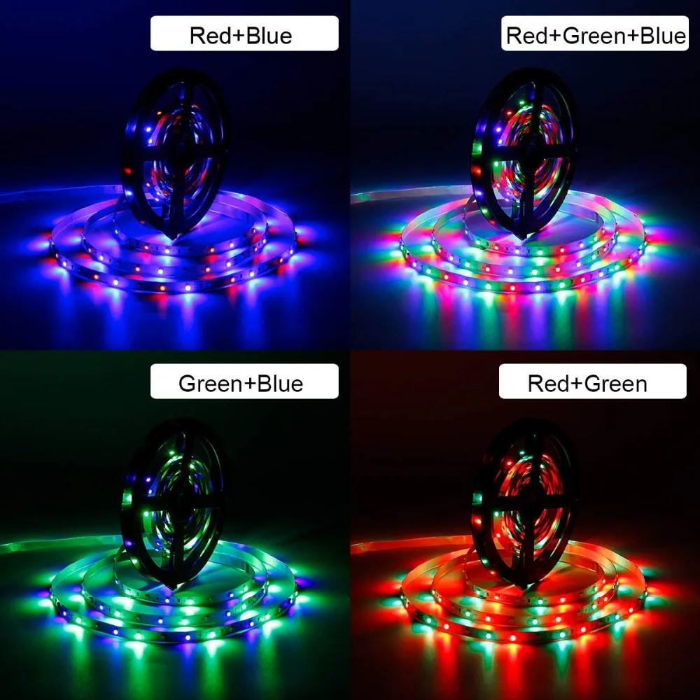 10 м Светодиодные Ленточные огни RGB smd 2835 Водонепроницаемые 5 м 15 м светодиодные ленты tiras с 44key ИК Удаленный rgb-контроллер 12 В блок питания