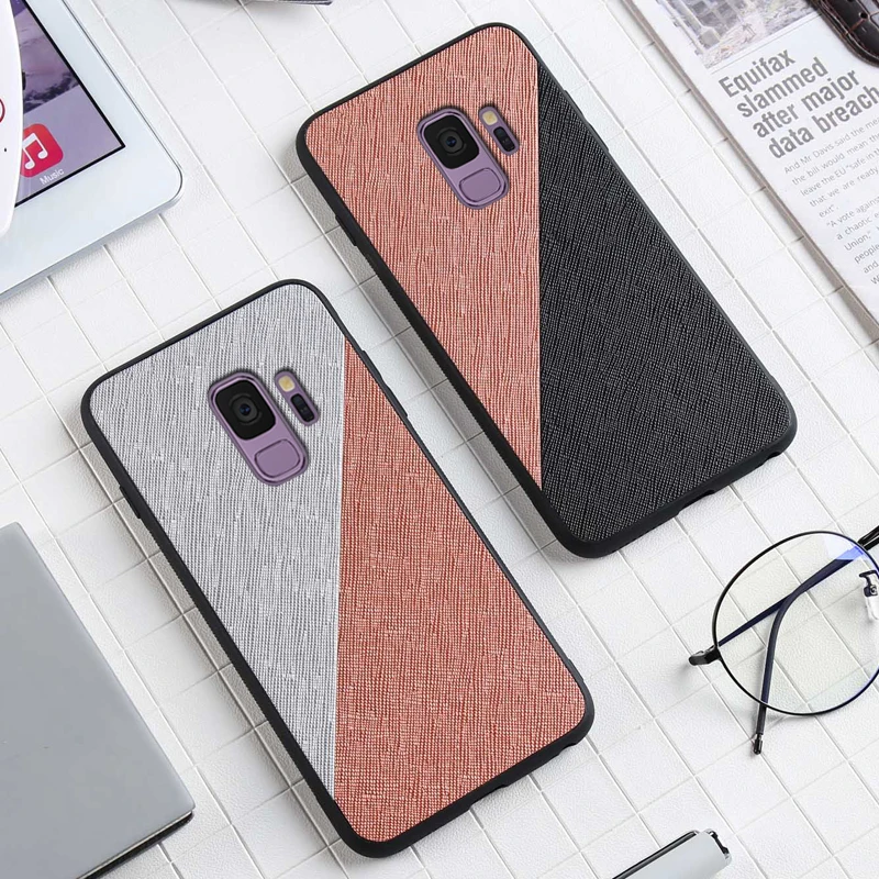 YonLinTan чехол для samsung Galaxy S9 plus S 9 S9Plus модный тканевый противоударный Жесткий Бампер