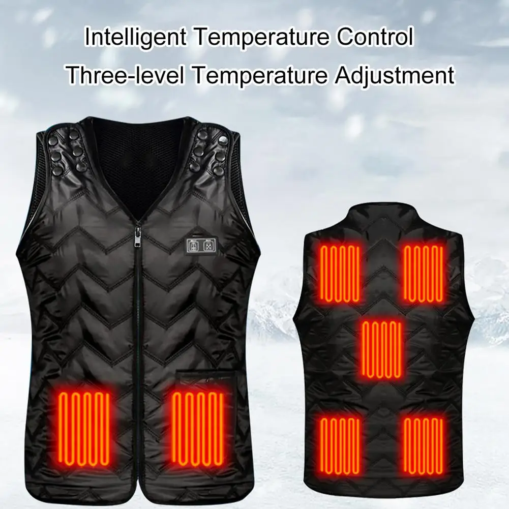 

7 Areas Heating Vest Gilet Unisex Self-Heating Clothes Winter Outdooe Warm Heated Coat Long-lasting Electric Heated Jacket Vests