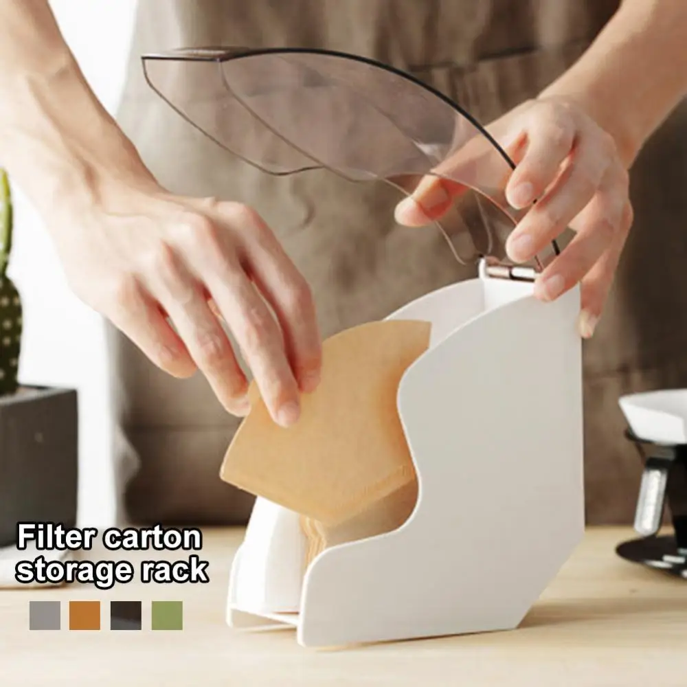 

Dust-proof Acrylic Hand-drip Coffee Filter Paper Storage Container Holder Rack