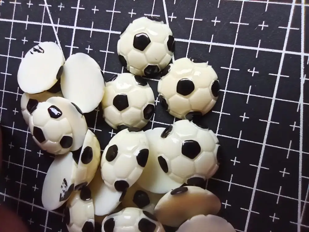 

1 шт./лот мини-футбол с плоской задней поверхностью из смолы 14 мм украшение для скрапбукинга DIY Украшение для телефона