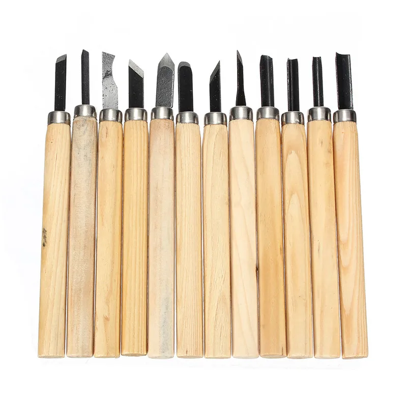 12pcs/set Wood Lathe Handle Carpenters Carving Chisels Kit DIY Hand Tools Set High Quality Dropshipping|tool ac|chisel sharpening tooltool gerber |