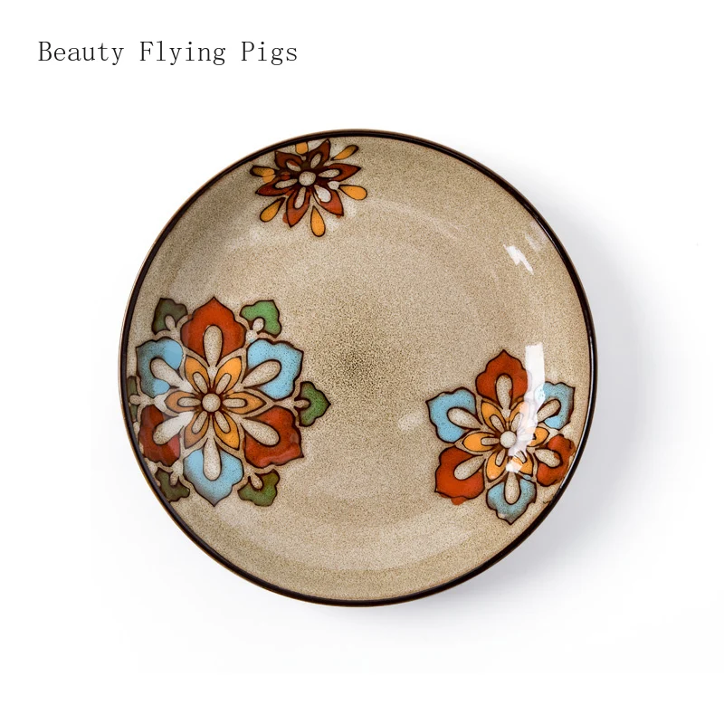 Простая Круглая Керамическая Посуда Западная Фруктовая тарелка для салата