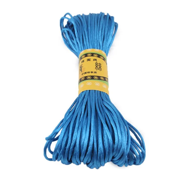 Blue rope 1 шт. 1 мм 80 м атласная шелковая веревка нейлоновый шнур красочный детский Прорезыватель аксессуары ожерелье-прорезыватель веревка для плетения DIY силиконовый инструмент из бисера - Цвет: Blue rope