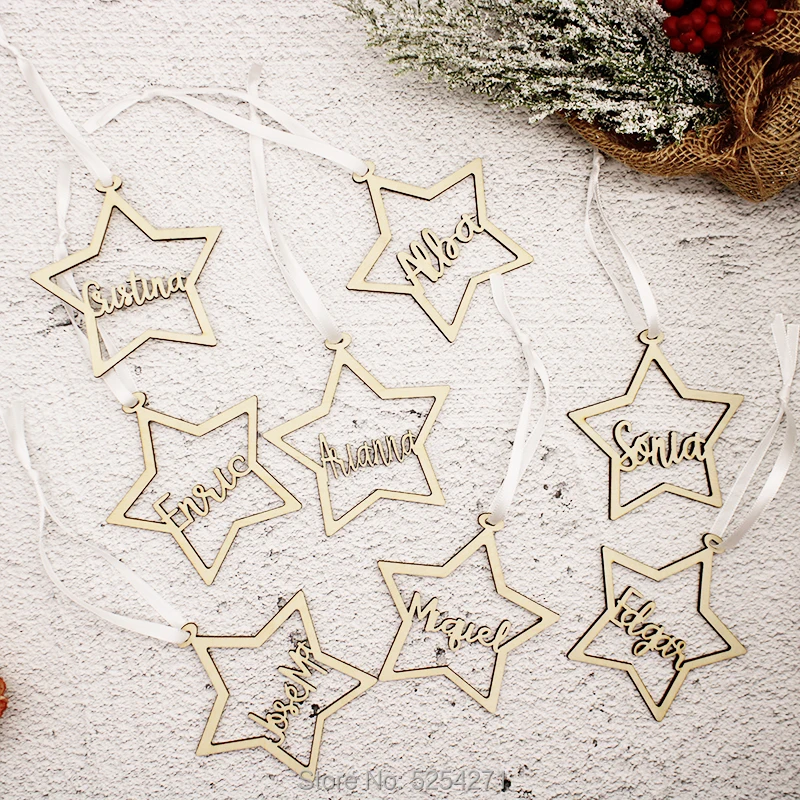 Украшение для рождественской елки из серебра и золота персонализированное