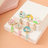 new product modelling lucky auspicious lantern kaiyun drip brooch metal badge enamel glaze ornaments cartoon pins