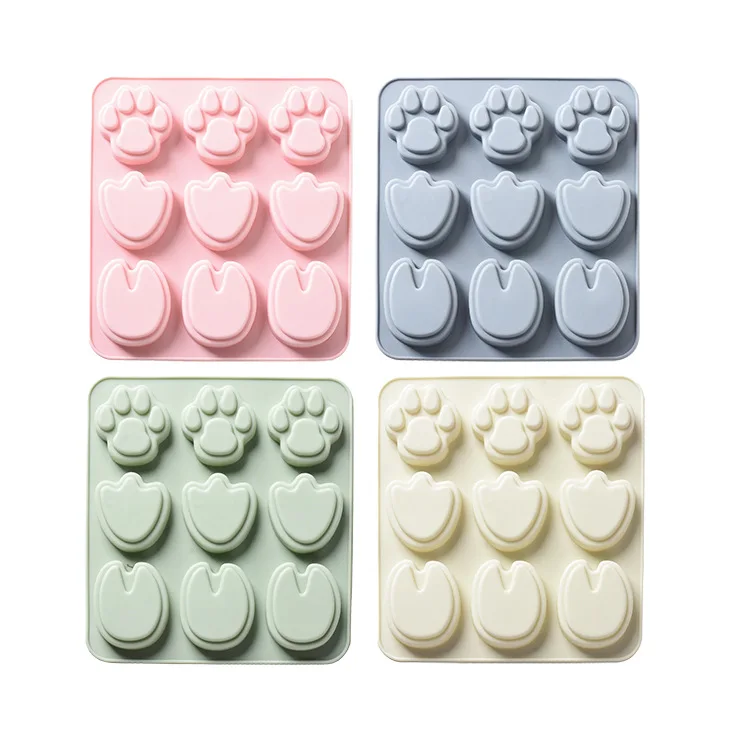 

Self-made 9-piece sole shaped silicone cake mold Baking mold Jelly Pudding Chocolate Food Grade Mould kitchen tools