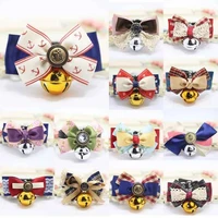 trendy pet dog bow tie creative teddy bow decoration cat adjustable bell collar fashion jewelry pet birthday gift