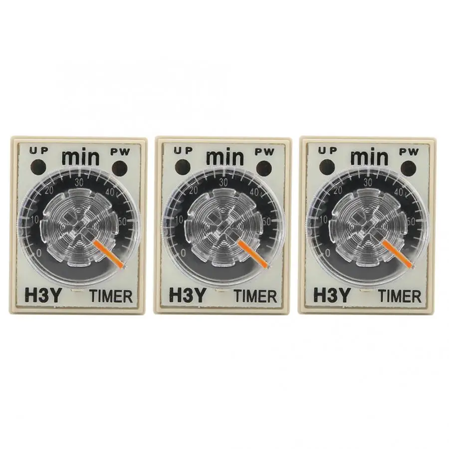 H3Y-2 таймер задержки 8-контактное Реле времени 0 ~ 60 минут циферблат типа 5A для