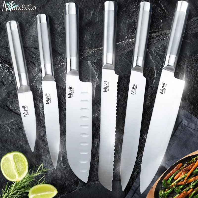 Кухонный нож шеф повара нарезка хлеба Santoku утилита для очистки овощей Ножи из