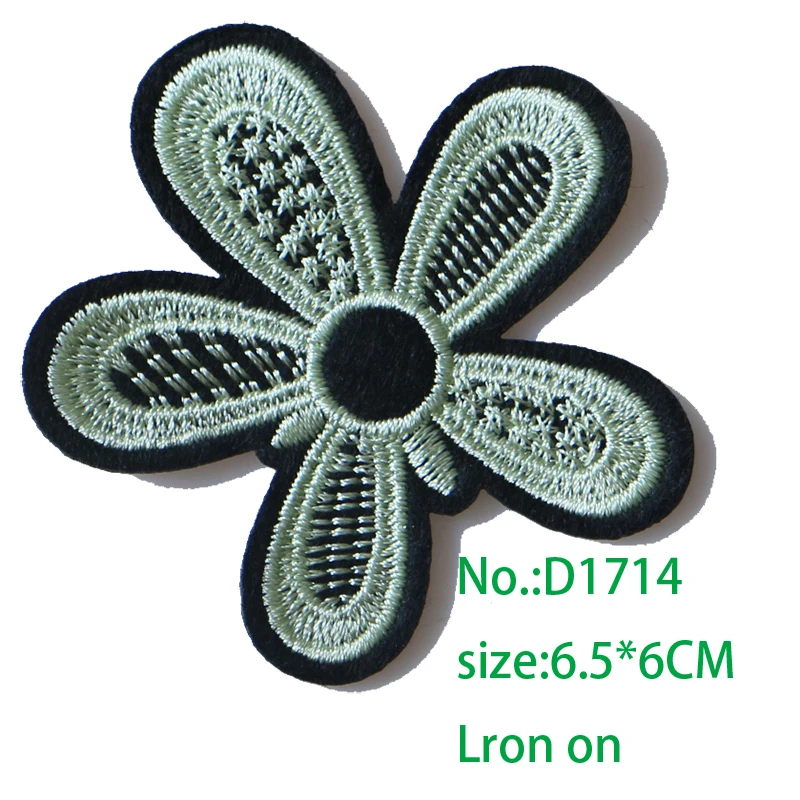 Роза с листочками в любовь Вышитые заплаты для одежды DIY полосатая одежда стиле