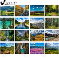 nordic natural scenery diamond painting 5d diy wall art modern forest lake mosaic home room decoration accessories